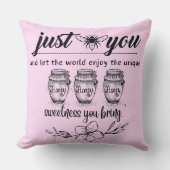 世界の人々に甘みを感じさせてあげよう クッション (正面)