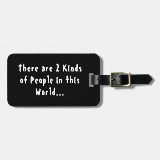 世界の人々の2種類 ラゲッジタグ (正面横)