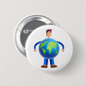 世界の人 缶バッジ (正面&裏面)