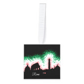 世界の休日のオーナメントは走行します キューブオーナメント (正面)