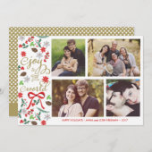 世界の休日の写真カードへのモダンな喜び シーズンカード (正面/裏面)