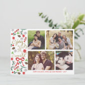 世界の休日の写真カードへのモダンな喜び シーズンカード (スタンド正面)