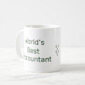 世界の会計最高の士(ドルシンボルや象徴) コーヒーマグカップ (正面左)