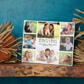 世界の伯母最高のの写真コラージュ フォトプラーク (側面)