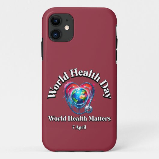世界の健康は重要だ。世界保健デー。 Case-Mate iPhoneケース (裏面)