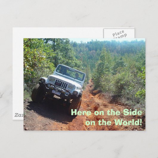 世界の側面、世界の側面の上に！ ポストカード (正面/裏面)
