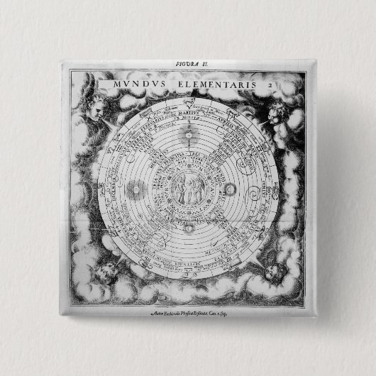 世界の元素構成 缶バッジ (正面)