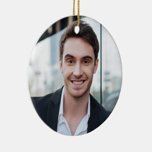 世界の兄弟定義最高の写真クリスマス セラミックオーナメント (右)