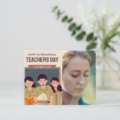 世界の先生に対する幸せな先生の日 シーズンポストカード (スタンド正面)
