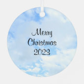 世界の光の赤ちゃんブルーバイブル聖書名 メタルオーナメント (裏面)