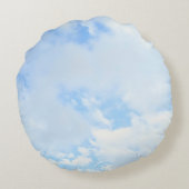 世界の光の赤ちゃんブルーバイブル聖書名 ラウンドクッション (裏面)