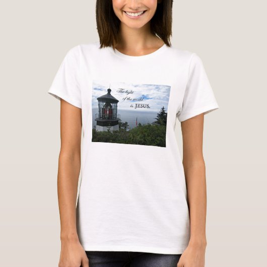 世界の光はイエスである。 Tシャツ (正面)