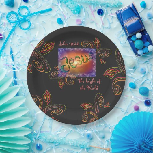 世界の光イエス ペーパープレート (パーティー)