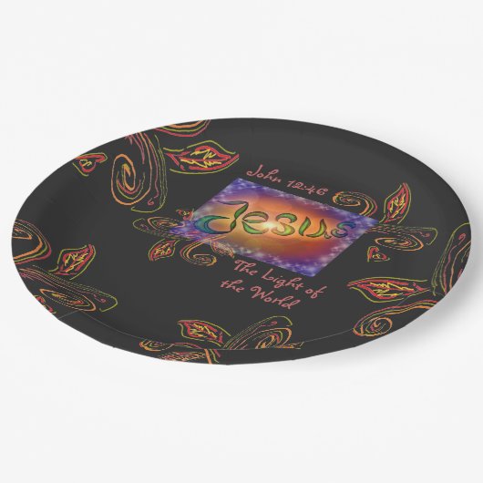 世界の光イエス ペーパープレート (アングル)