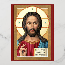 世界の光キリスト 箔シーズンポストカード