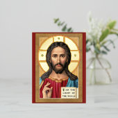 世界の光キリスト 箔シーズンポストカード (立ち正面)