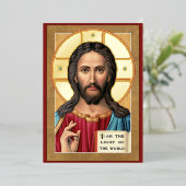 世界の光キリスト 箔招待状 (立ち正面)