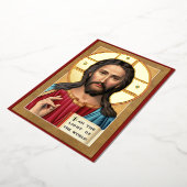 世界の光キリスト 箔招待状 (回転した状態)