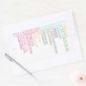 世界の全ての時間 長方形シール (封筒)