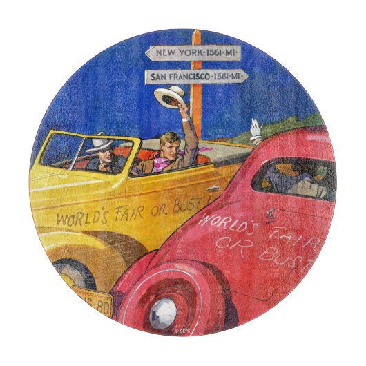 世界の公正か不運 カッティングボード (正面)