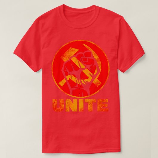 世界の共産主義者は団結する Tシャツ (デザイン正面)