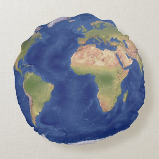 世界の円形の枕 ラウンドクッション (裏面)