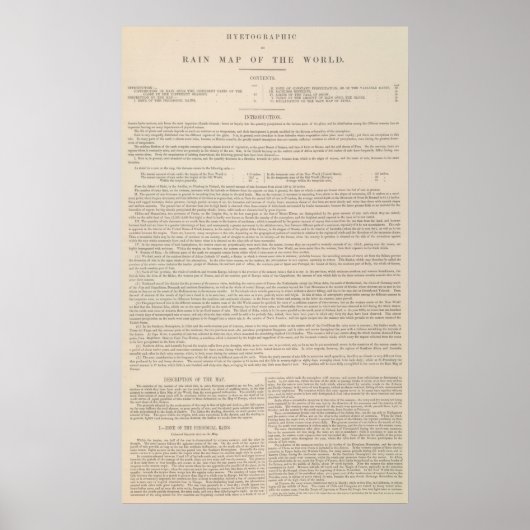 世界の写真または雨の地図 ポスター (正面)