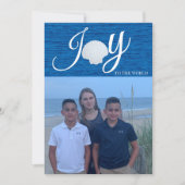 世界の写真コラージュのクリスマスカードへの喜び 招待状 (正面)