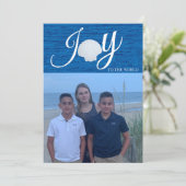 世界の写真コラージュのクリスマスカードへの喜び 招待状 (スタンド正面)