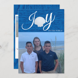 世界の写真コラージュのクリスマスカードへの喜び 招待状