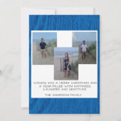 世界の写真コラージュのクリスマスカードへの喜び 招待状 (裏面)