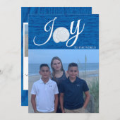 世界の写真コラージュのクリスマスカードへの喜び 招待状 (正面/裏面)