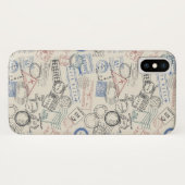 世界の切手パターン Case-Mate iPhoneケース (裏面(横))