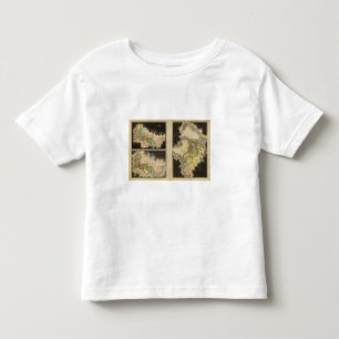 世界の刻まれた地図 トドラーTシャツ