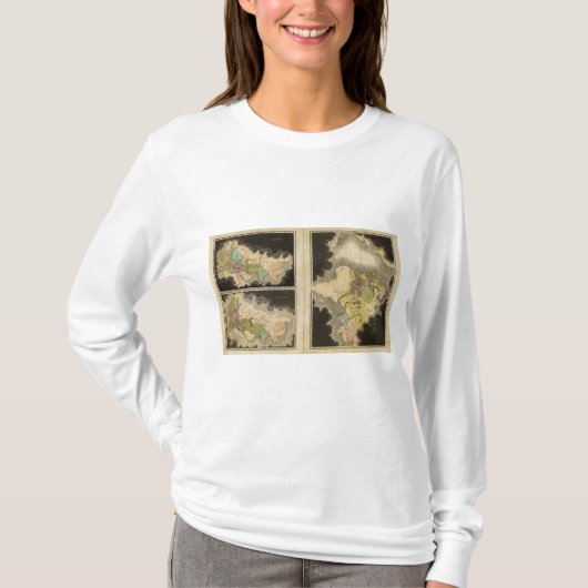 世界の刻まれた地図 Tシャツ (正面)