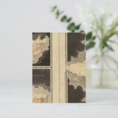 世界の刻印された地図 ポストカード (スタンド正面)