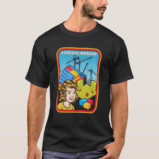 世界の創造エンジニアマスタービルダー建設 Tシャツ (正面)