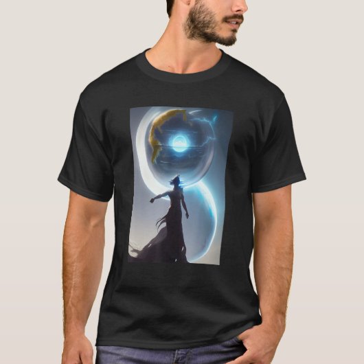 世界の創造ファンタジー天宇宙 Tシャツ (正面)