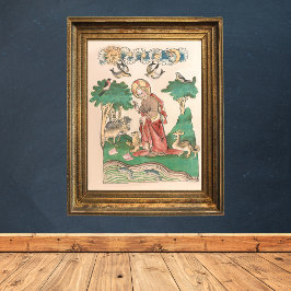 世界の創造 – 聖書中世の写本 ポスター