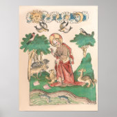 世界の創造 – 聖書中世の写本 ポスター (正面)