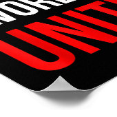 世界の労働者が団結する ポスター (角)