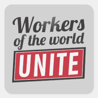 世界の労働者UNITE スクエアシール
