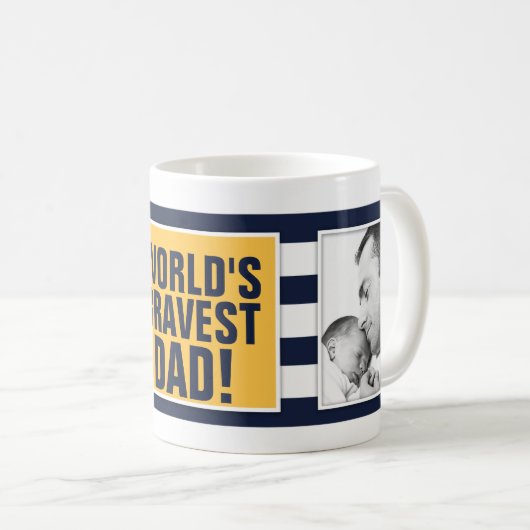 世界の勇敢なパパ-父の日 コーヒーマグカップ (正面右)