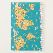 世界の動物の地図子供へ プランナー手帳 (裏面)