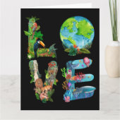 世界の動物の日ラブシャツ動物の保護 カード (正面)