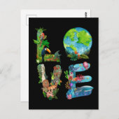 世界の動物の日ラブシャツ動物の保護 ポストカード (正面/裏面)