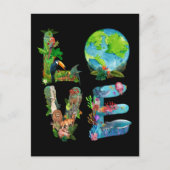 世界の動物の日ラブシャツ動物の保護 ポストカード (正面)