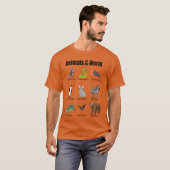 世界の動物の間違った名前の面白いギフト Tシャツ (正面フル)