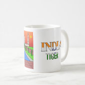 世界の動物 インド:トラ コーヒーマグカップ (正面右)