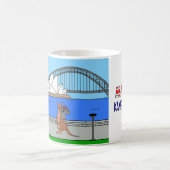 世界の動物,オーストラリア:カンガルー&コアラ コーヒーマグカップ (中央)